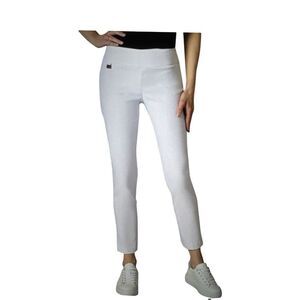 LISETTE L Solid Magical Lycra Ankle Pants.